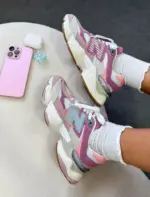 Tênis New Balance 9060 - Pink Glitter - Imagem 3